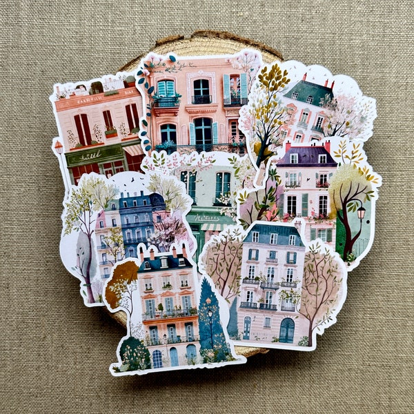 Parisian Buildings Sticker Pack | 8 Stickers