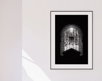 NYC Library - New York Print - Minimalist Print - Minimalist Photography Print - Black and White Photography - Manhattan - NYC Library