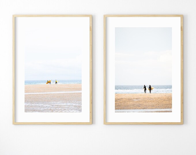 Set of Two Surfing Photography Prints - Cornwall Photography Print - Coastal Wall Art - Coastal Photography Print - Fine Art - Wall Art