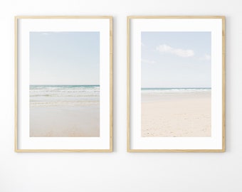 Set Of Two Beach Photography Prints -  Beach Art Print - Coastal Decor - Zen Wall Art - Gallery Wall Set - Ocean Prints - Lake House Decor