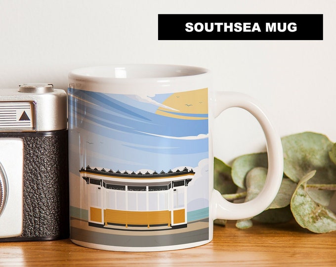 Southsea Mug - Made to Order Gift - Southsea - Portsmouth - Small Gifts - Southsea Tea Mug - Mug - Cup - Coffee - Tea - Gift
