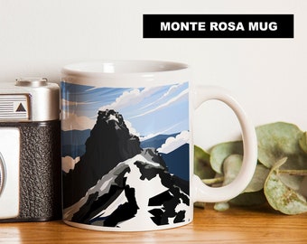 Monte Rosa Mug - Made to Order Gift - Alps - Les Alpes - Small Gifts - Monte Rosa Gift - Mug - Cup - Coffee - Tea - Gift - Mountain - Xmas