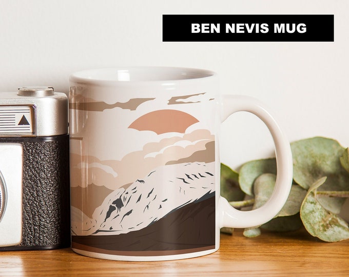 Ben Nevis Mug - Made to Order Small Gifts - Ben Nevis Travel Mug - Ben Nevis Gift - Scotland - Christmas - Mug - Tea - Three Peaks - Gift