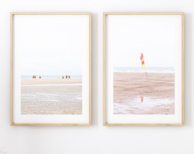 Surfing Print Set - Coastal Photography Print Set - Coastal Wall Art - Surfer - Surfing - Lifeguard - Coastal Decor - Bathroom - Living Room