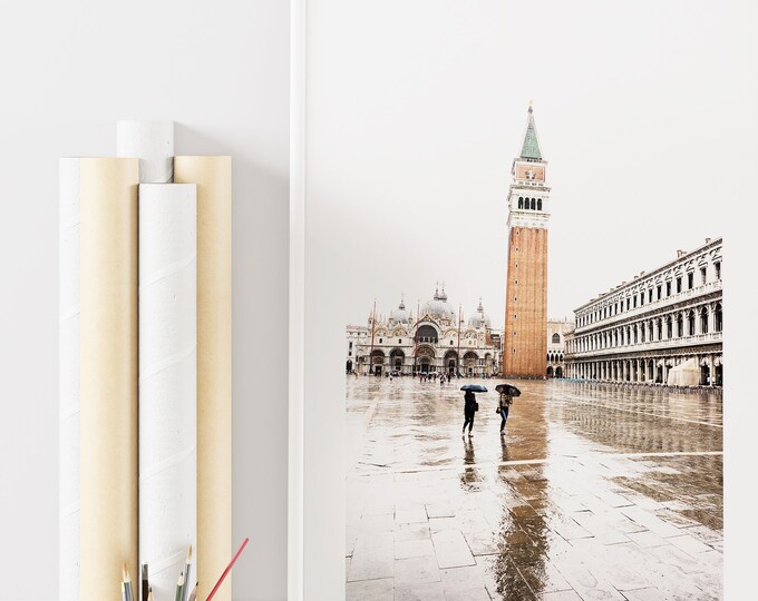 St Marks Square - Venice Photography Print - Venice Minimalist Wall Art - Neutral - Warm - Contemporary - Venice Wall Art - Venice Print