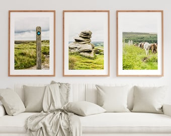 Peak District Print Set - Photography Prints - Rustic Landscape Photography - Farmhouse - Country - Fine Art Photography - Print Set