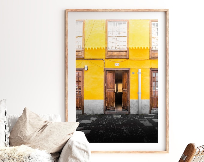 Bold Yellow Print - Yellow Wall Art - Architecture Details - Interior Design - Home Decor - Photography -  Mustard Yellow - Rustic - MYC
