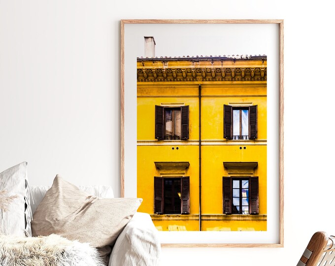 Yellow Architecture Print - Yellow Window - Architecture Details - Interior Design - Home Decor - Photography Print -  Mustard Yellows - MYC