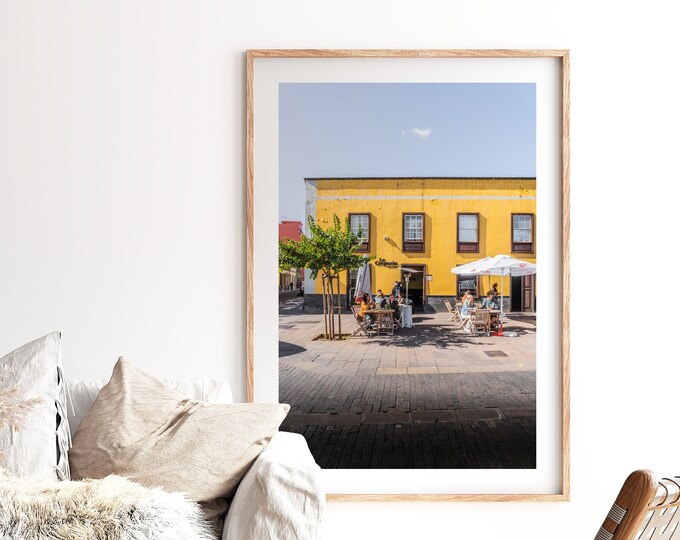 Yellow Street Photography Print - Bright Yellow - Architecture Details - Interior Design - Canary - Home Decor -  Mustard Yellow - MYC