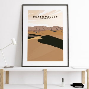 Death Valley Print - National Park Travel Poster - US National Parks Travel Poster - Death Valley Minimalist Travel Poster - USA - Print