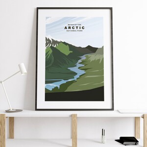 Gates of the Arctic National Park Travel Poster - US National Parks Travel Poster - Alaska Minimalist Travel Poster - USA - Print - Travel