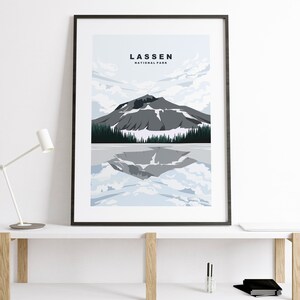 Lassen Print - National Park Travel Poster - US National Parks Travel Poster - Lassen Minimalist Travel Poster - USA - Lassen Print - Travel