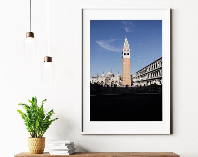St Marks Square - Venice Photography Print - Venice Print - Venice Poster - Wall Art - Home Decor - St Marks Square Print - Campanile