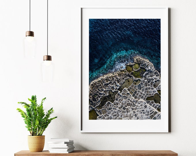 Malta Salt Pans - Malta Print - Gozo Print - Malta Photography - Malta Photo - Gozo Photography - Aerial Photo - Landscapes - Malta