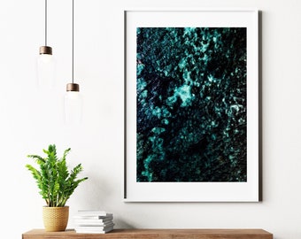 Aegean Sea - Minimalist Photography Print - Santorini - Greece - Minimalist Home Decor - Coastal - Coastal Decor - Turquoise Wall Art - Sea