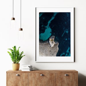Impresión costera - Mediterráneo - Impresión fotográfica de Malta - Océano - Paisaje marino - Impresión oceánica - Póster oceánico - Fotografía de bellas artes - Costera