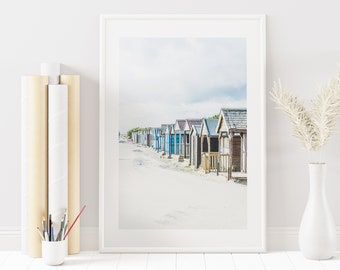 Beach Huts Photography Print - Coastal Photography Print - Beach Hut Wall Art - Beach Hut Poster - Beach Hut Art Print - Canvas - Framed