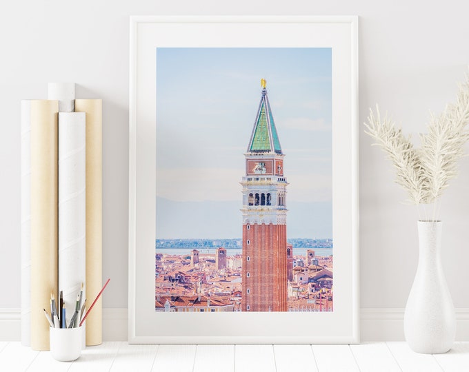 Venice Print - Fine Art Photography Print - Campanile - St Marks Square - Venice Skyline - Venice Print - Venice Poster - Wall Art - Home