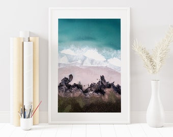 Modern Surfing Print -  Surfing Wall Art - Coastal Photography Print - Coastal Decor - Coastal Wall Art - Surfing Decor - Pastel Colours