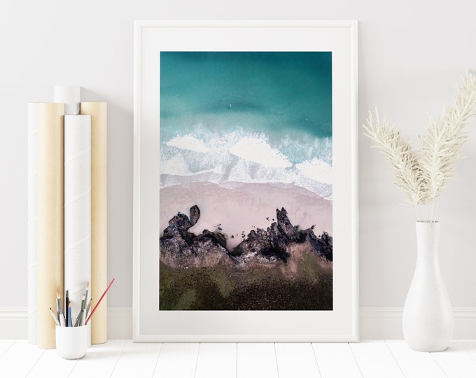 Modern Surfing Print -  Surfing Wall Art - Coastal Photography Print - Coastal Decor - Coastal Wall Art - Surfing Decor - Pastel Colours