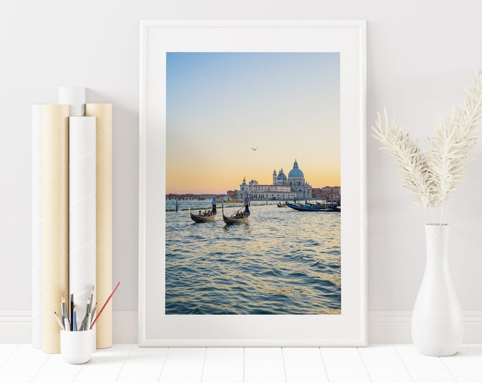 Venice Sunset Print - Grand Canal Venice - Venice Canals - Venice Photography Print - Venice Print - Venice Poster - Wall Art - Home Decor