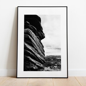 Mother Cap Photography Print - Fine Art Photography Print - Peak District Photography - Peak District Print  - Black and White Landscapes