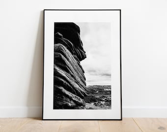 Mother Cap Photography Print - Fine Art Photography Print - Peak District Photography - Peak District Print  - Black and White Landscapes