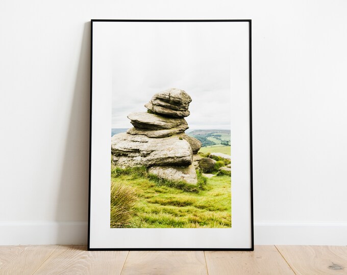 Owler Tor Photography Print - Fine Art Photography Print - Peak District Photography - Peak District Print  - Vintage Homestyle - Gift