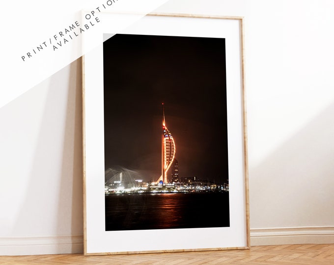 Spinnaker Tower Print - Photography Print - Portsmouth and Southsea Prints - Wall Art -  Frame and Canvas Options - Portrait