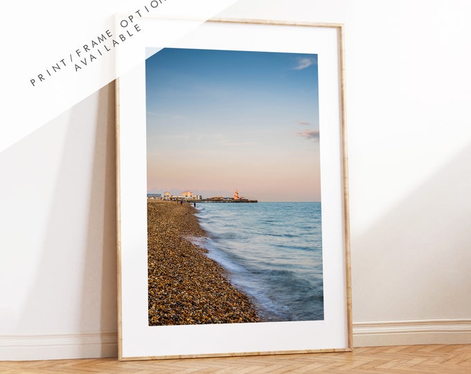 Southsea Beach - Photography Print - Portsmouth and Southsea Prints - Wall Art -  Frame and Canvas Options -  Portrait