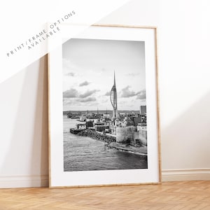 Portsmouth Black and White Print - Photography Print - Portsmouth and Southsea Prints - Wall Art -  Frame and Canvas Options - Portrait - BW