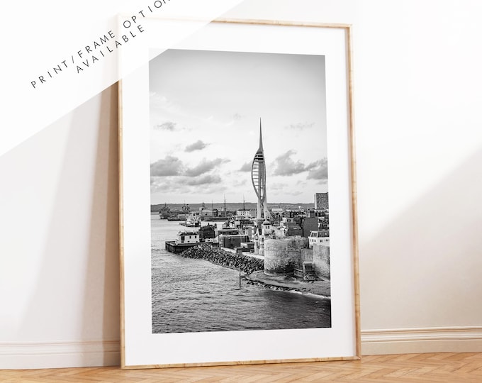 Portsmouth Black and White Print - Photography Print - Portsmouth and Southsea Prints - Wall Art -  Frame and Canvas Options - Portrait - BW