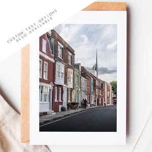 Tarjeta de felicitación de Old Portsmouth - Tarjetas de felicitación con fotografía de Portsmouth y Southsea - Sobre incluido - Cumpleaños - Boda - Aniversario