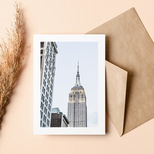 Cartão de felicitações de Nova York - Empire State Building - Em branco por dentro - Aniversário - Aniversário de casamento - Dia das mães - Dia dos pais - Obrigado - Feriado