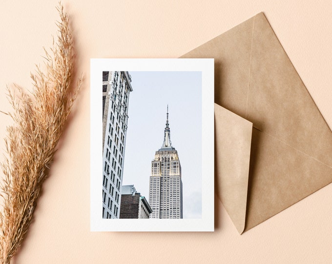 New York Greeting Card - Empire State Building - Blank Inside - Birthday - Anniversary - Mothers Day - Fathers Day - Thank You - Holiday