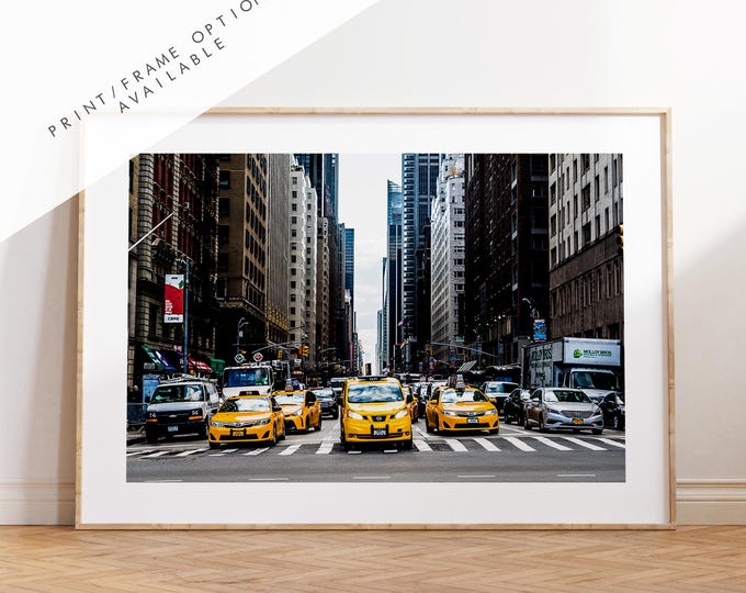 New York Print - New York City Taxi - Photography Print - New York Photography - Yellow Taxi - New York Print  - NYC -  Canvas - Framed