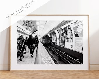 London Underground Landscape Print - London Photography Print - Fine Art Photography - London Print - Poster - Wall Art - Black and White