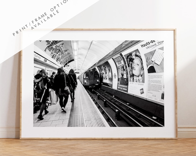 London Underground Landscape Print - London Photography Print - Fine Art Photography - London Print - Poster - Wall Art - Black and White