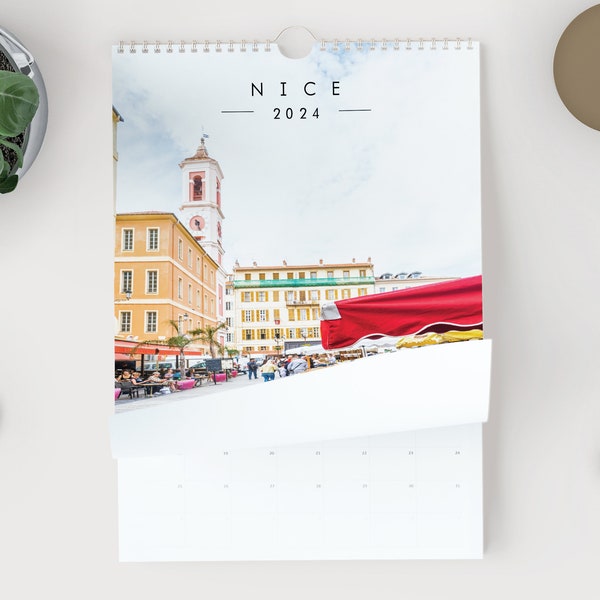 Nice 2024 Calendar - A3 Wall Calendar - Calendar - Gift - Christmas - New Year - Nice Calendar - Planner - Nice Gift - France - Cote d'Azur