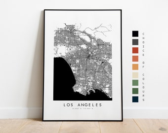 Los Angeles Karte Druck – Stadtplan Poster – Kartenkunst – Karte Wandkunst – USA Stadtplan – LA Druck – Los Angeles Poster – Wandkunst – Karte – LA Poster
