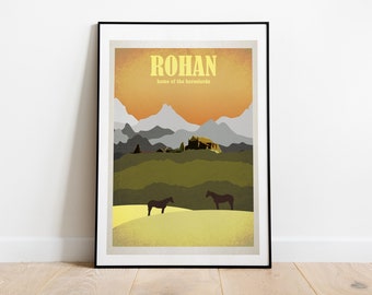 Huairen Rohan decorazione da parete decorazione da parete per camera da letto 20 x 30 cm Poster vintage con stampa Il Signore degli Anelli bagno Huairen Rohan decorazione da parete decorazione da parete per camera da letto 20 x 30 cm Poster vintage con stampa Il Signore degli Anelli bagno