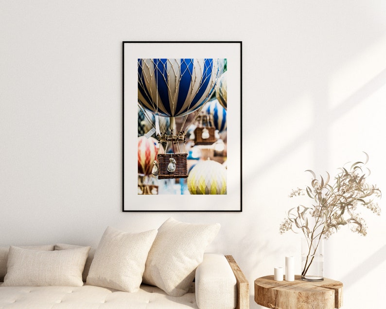 Hot Air Balloons Paris Photography Print Fine Art Photography Paris Wall Art Paris Print Poster Paris Art Print Vintage image 2