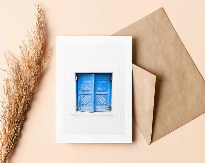 Santorini Greeting Card - Greeting Card - Blank Inside - Birthday - Anniversary - Mothers Day - Fathers Day - Holiday - Greetings Card