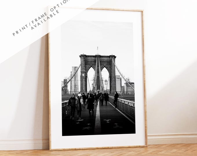 Brooklyn Bridge - New York - Fine Art Photography Print - New York Photography - Travel - Black and White - New York Print  - NYC