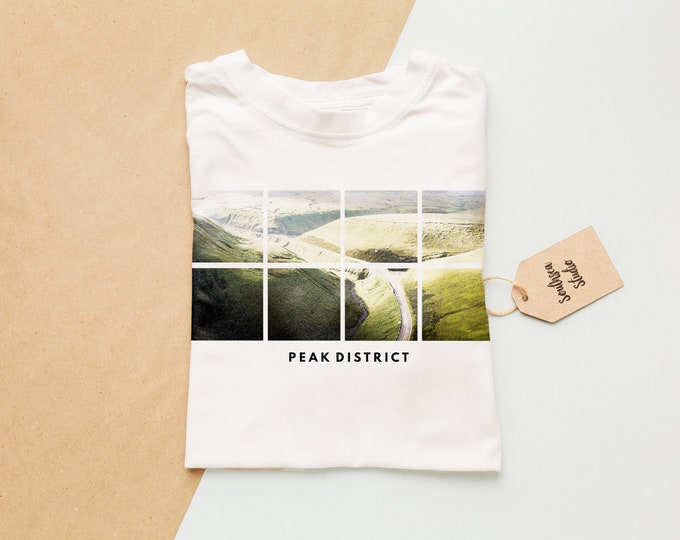 Peak District Tshirt - Mens or Womens Fits Available - Classic or Premium Crewneck - T Shirt - T-shirt - Tee - Gift - Unisex - Made to Order