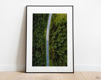 Forest Photography Print - Fine Art Photography Print - Aerial Photography - Modern - Aerial View - Trees - Forest - Poster - Minimalist