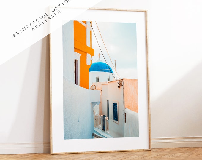Pygros Photography Print - Greece - Print - Poster - Santorini Photography - Greece Wall Art - Santorini Photography Print - Portrait