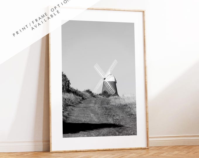 Halnaker Windmill Photography Print - West Sussex Photography Prints - Wall Art -  Frame and Canvas Options - Portrait  - UK