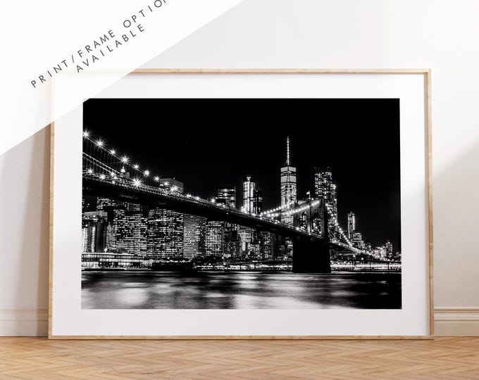Manhattan Skyline - New York Print - Black and White Photography - New York Photography - Artwork - Print - Poster - Picture - Minimalist