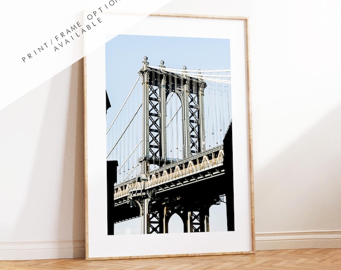 Manhattan Bridge - New York Photography Print - DUMBO - Brooklyn - Brooklyn Print - NYC - New York City Artwork - New York City Print